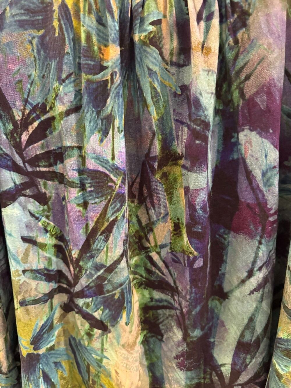 NWT Soft Surroundings Odessa Tunic Large 14-16 Blue Tropical Floral Resort Top - Picture 9 of 10